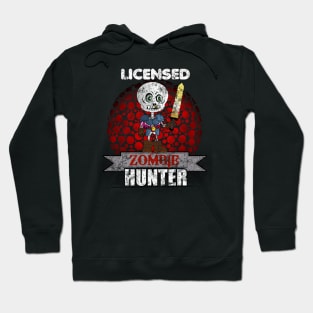 Vintage Licensed Zombie Hunter Skeleton Halloween Hoodie